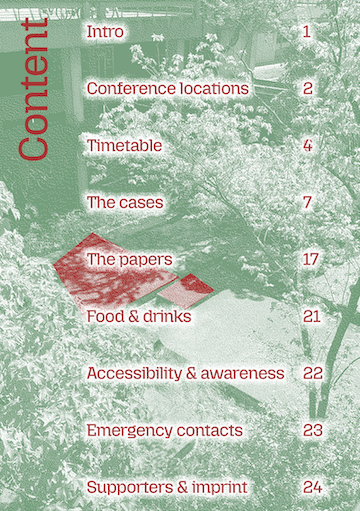 Content of the booklet