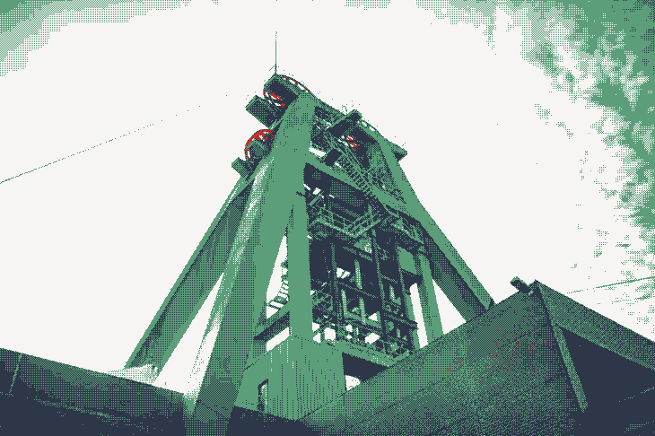 Dithered Snapshot of a typical Ruhr Valley scene of old industry